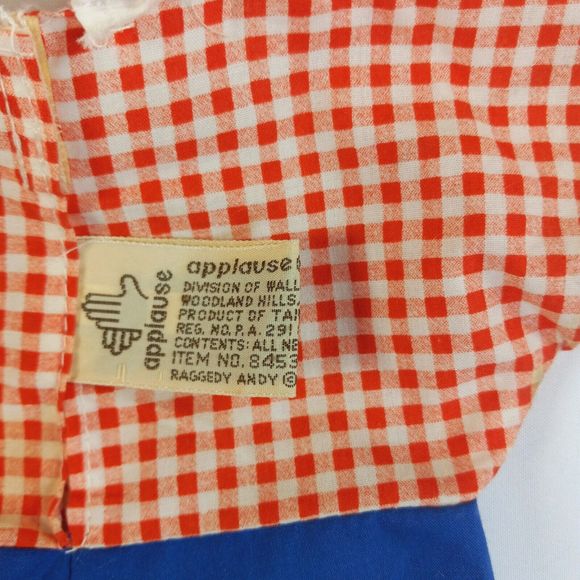 VTG Raggedy Andy Rag Doll 17” Boy Cloth 80s w/Clothes by Johnny Gruelle Applause - Picture 6 of 16